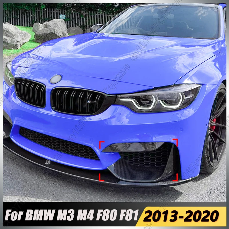 

Для BMW 3 4 серии M3 M4 F80 F81 F82 F83 2013-2020 Черный Автомобильный передний бампер губа боковой сплиттер канаты спойлер противотуманная фара решетка