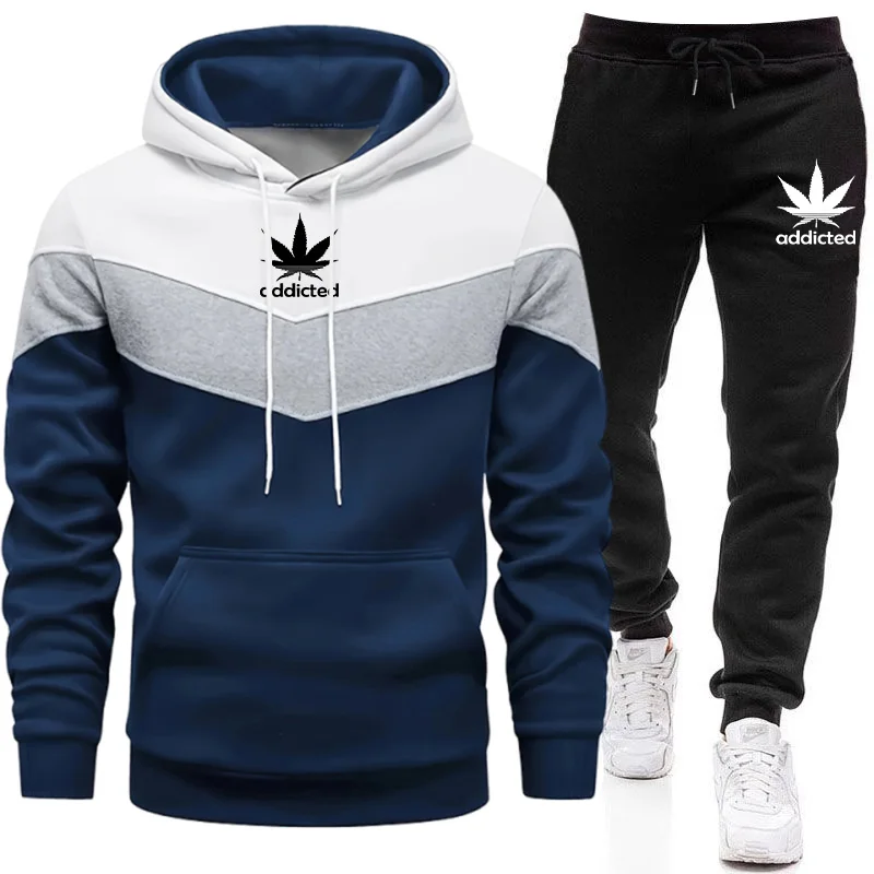 Autumn Winter Printing Men's Sports Suit Fashion Men's/women's Sports Hoodie + Trousers Two-piece Suit Street Men's Casual Suit - Image 2