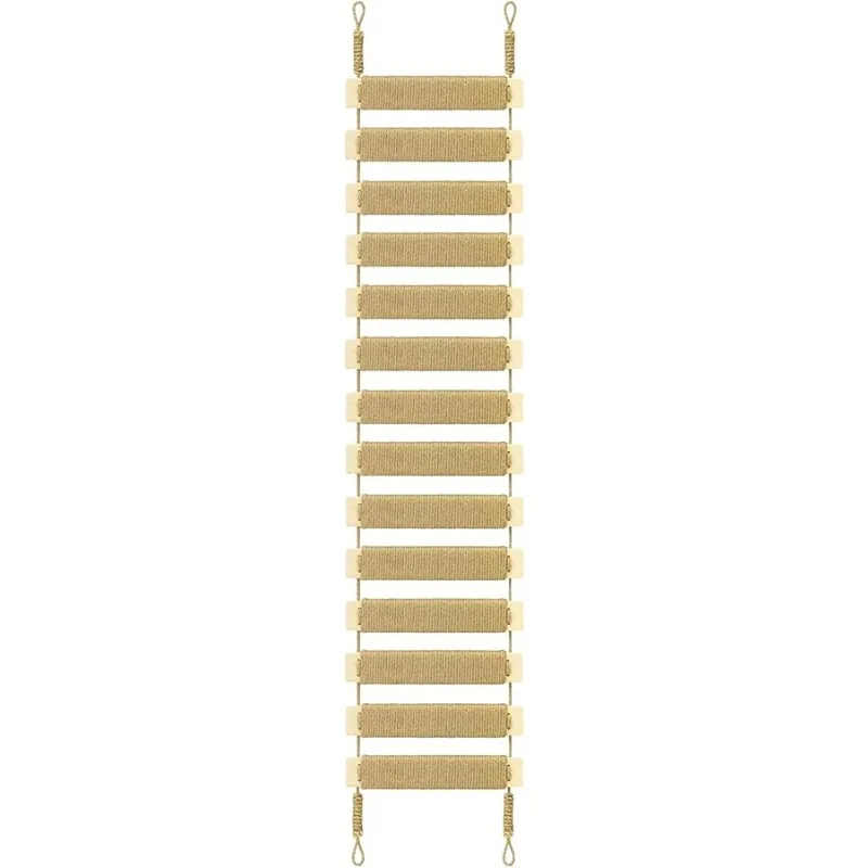 

Multi-Functional Cat Ladder & Bridge - Sisal Rope Climbing Frame Wall Furniture for Indoor/Outdoor Cats, Cage Accessories, Parro