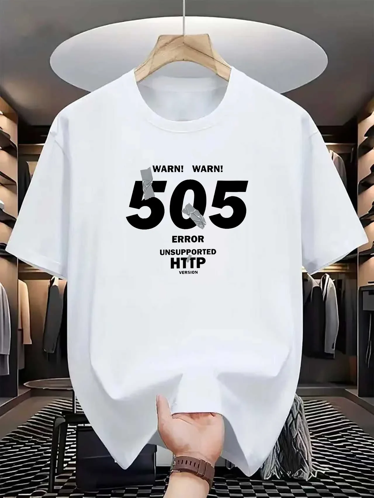 تي شيرت رجالي مطبوع كاجوال نحيف يسمح بمرور الهواء من أحدث طراز، مثالي لنوادي الحرم الجامعي، وجبات خفيفة للسفر، والأنشطة الخارجية #3