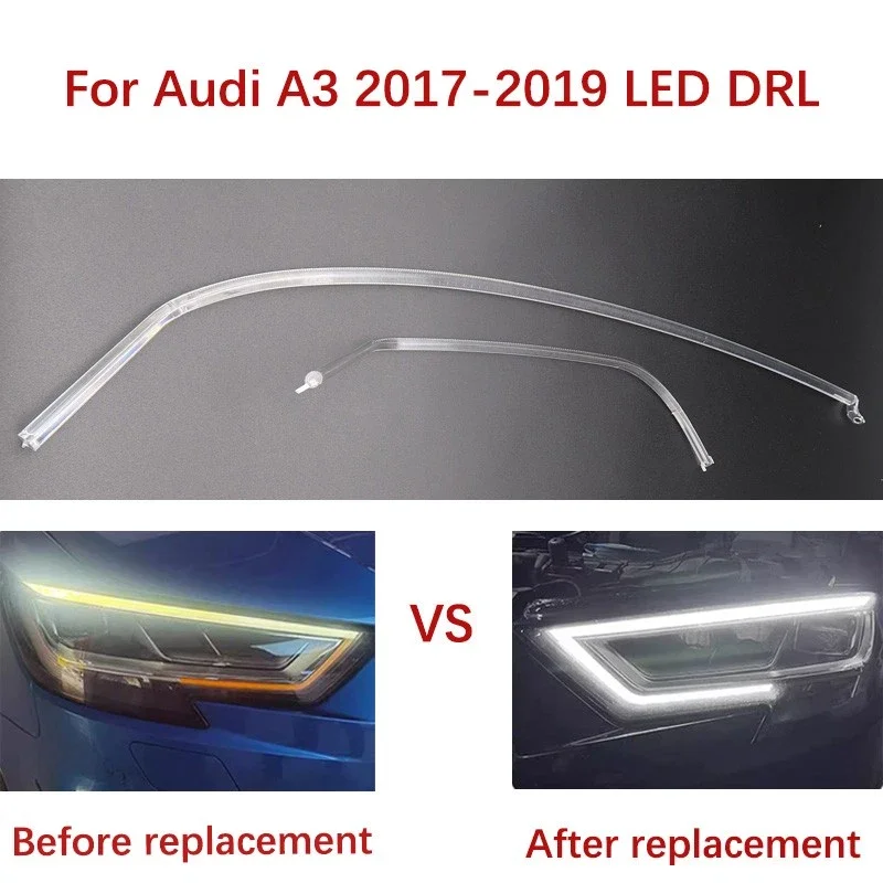 

FOR Audi A3 2017-2019 LED Car Headlights DRL Light Strips Angel Eyes Chip Ballast Module Illuminations Maintenance Accessories