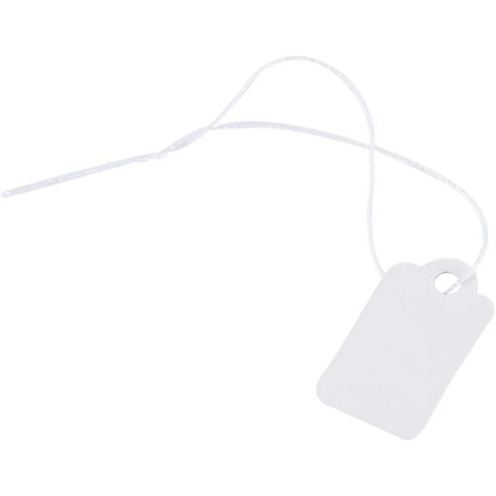 Price Tags 500 PCS Rectangular White String Marking Tags Gift Tags Jewelry Price Tags Clothing Display Tag Price Label view 5