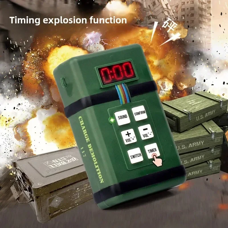 New C4 Tactical Dynamite Pack Toy Airsoft Gun Children Smoke Grenade (with Light Sound Effects), CS Cosplay Game Boys Best Gift