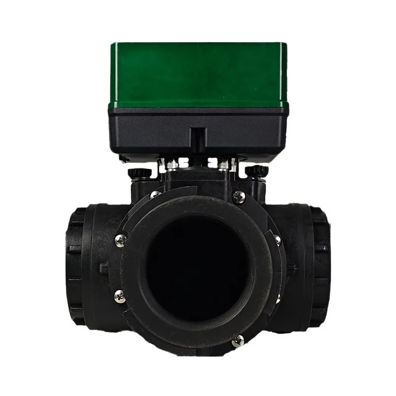 

Intelligent water valve DN80 irrigation solar three-way T-type 90 ball valve actuator system 4g controller