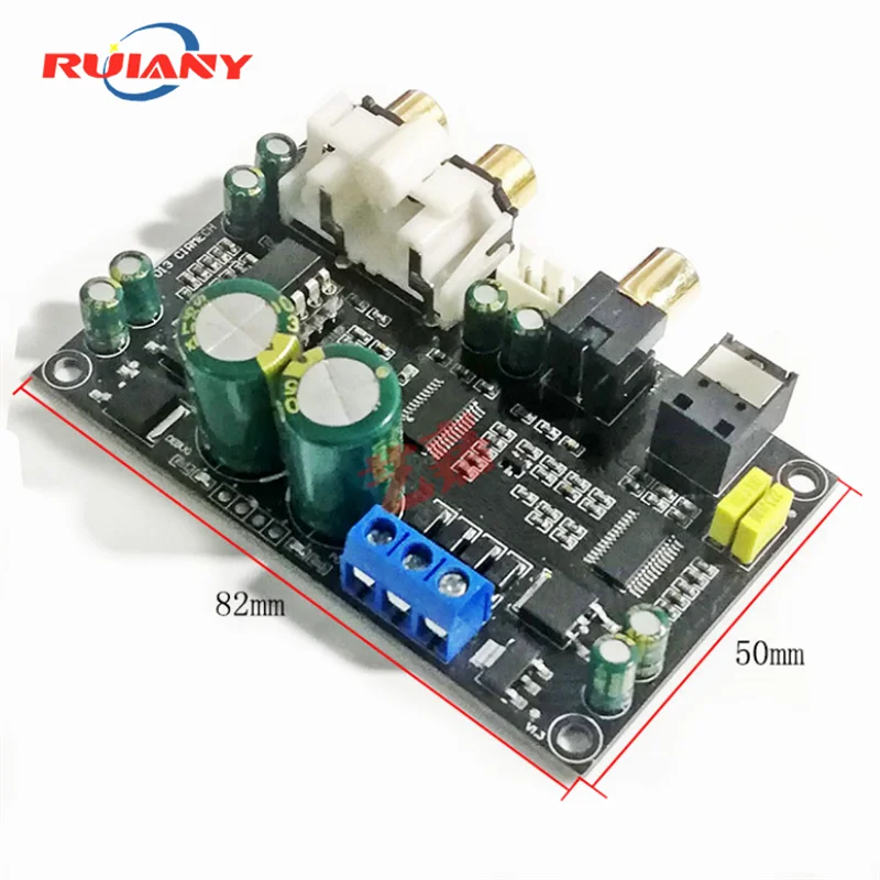 Coax Fiber DAC Audio Decoding Módulo Board, febre HiFi, de alta fidelidade, CS8416 + CS4398 Chip