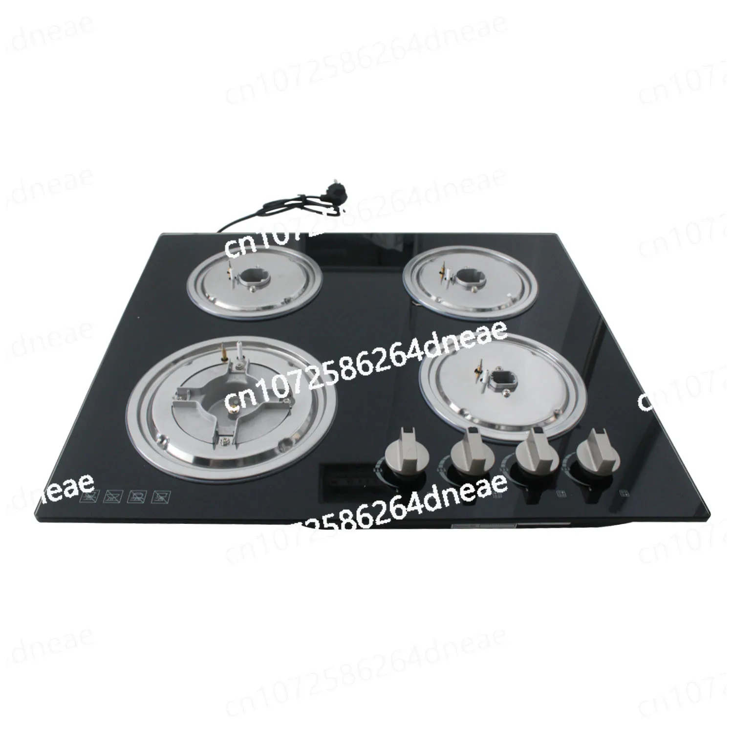 Cooking Appliance Tempered Glass Sabaf Burner Gas Stove Home Cooker 4 Burner LPG NG Built in Gas Cooktops Kitchen