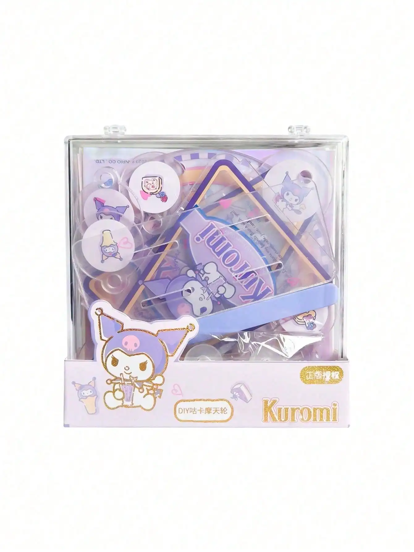 1 set Kuromi DIY Acryl Guka Reuzenrad Stand Set Decoratie Verjaardagsfeestje Creatieve Kleine Cadeaus Valentijnsdag Cadeau