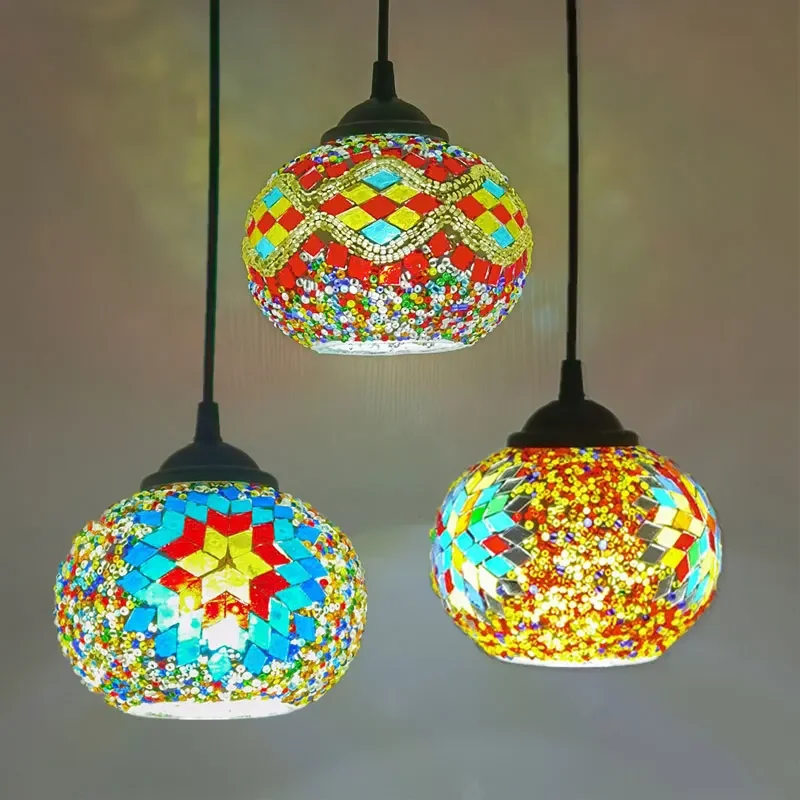 Mediterranean Pendant Light Retro Romance Ceiling Chandelier Bohemia Turkey Home Decor Dining Room Hanging Lamp Lighting Fixture