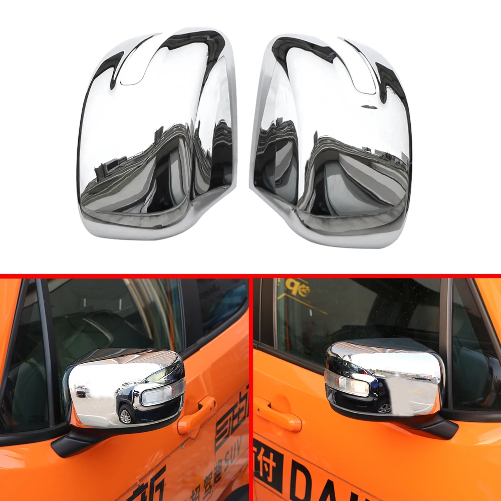 

For Jeep Renegade BU 2015 2016 2017 Rearview Mirror Cover 2Pcs Rear View Side Mirror Protective Sticker Trim Styling Accessories