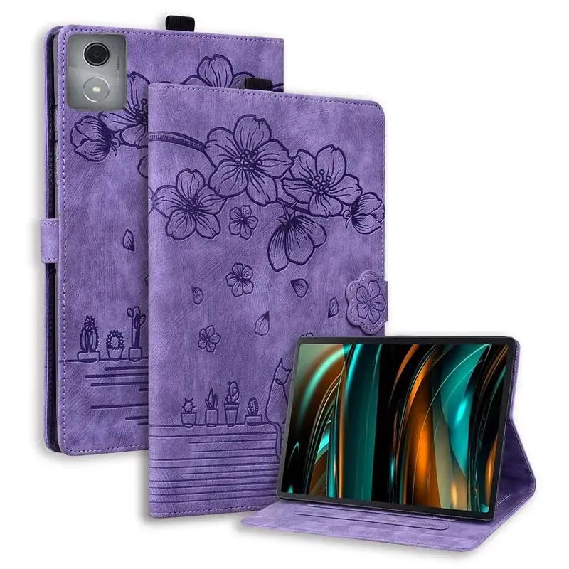 Shockproof PU Leather Folio Case for Lenovo Tab K11 Plus TB325FU TB325XU 11.45 Inch Stand Protective Cover