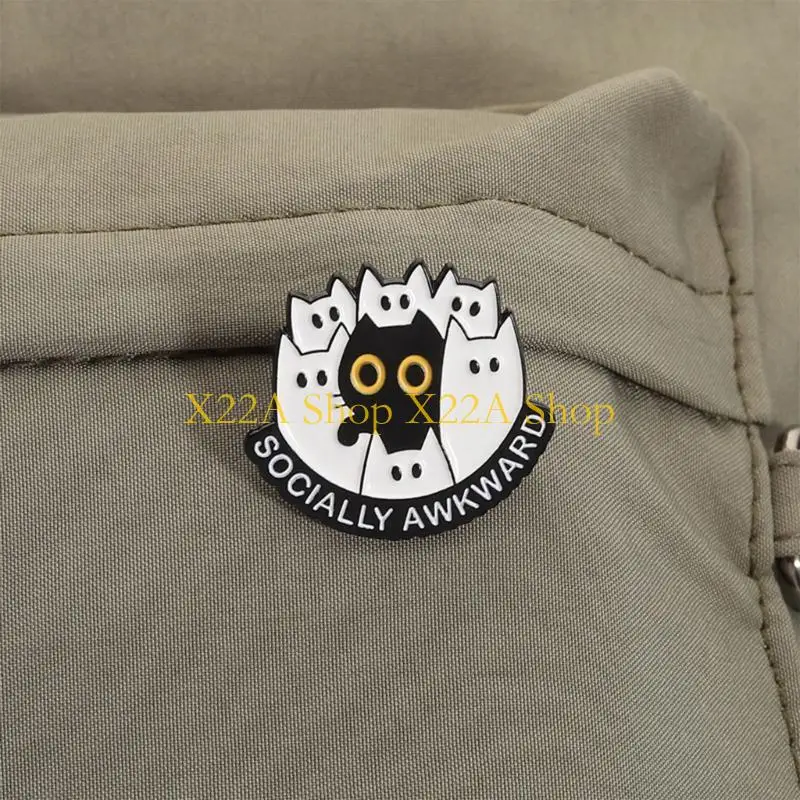 Unique Social Battery Low Expression Brooch Cartoon Animal Design Humorous Interaction