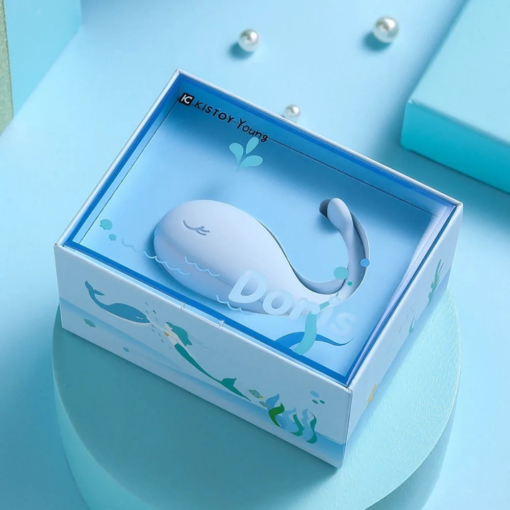 ブルークジラ型バイブレーター、gスポットディルドバイブレーター、膣gスポットクリトリス刺激器、ラブエッグセックストイ、女性用パンティーバイブレーター