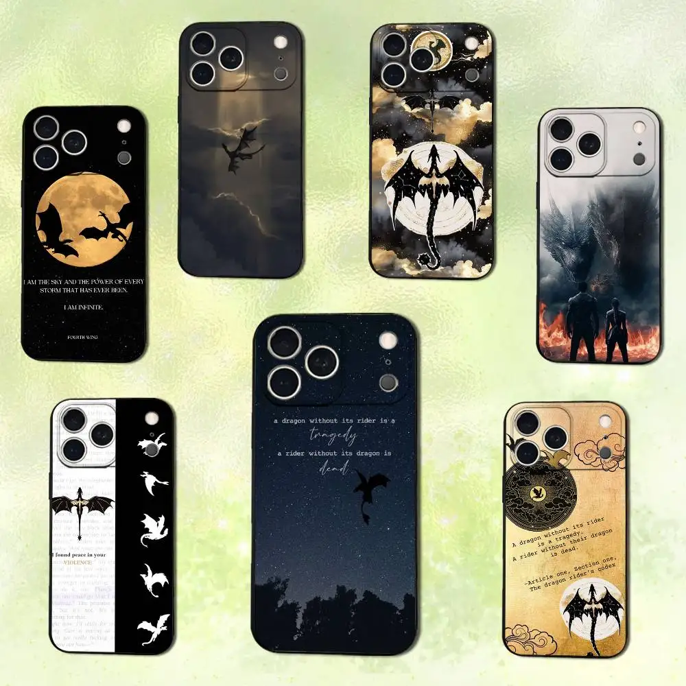 

Fiction F-Fourth W-Wing Hot Phone Case For iPhone 14,13,17,12,11,16,15,Plus,Pro Max,XS,X,XR,SE,Mini,Soft Silicone Black Cover