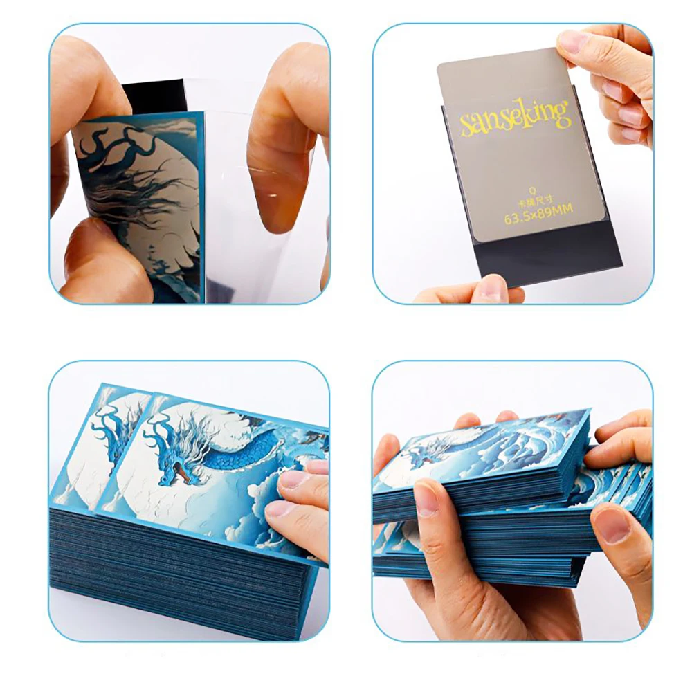 Limited two-layer card sleeve inner film outer protective sleeve for  (TCG/PKM/MTG)  game card film sleeve  size 67mm*92mm 64pcs