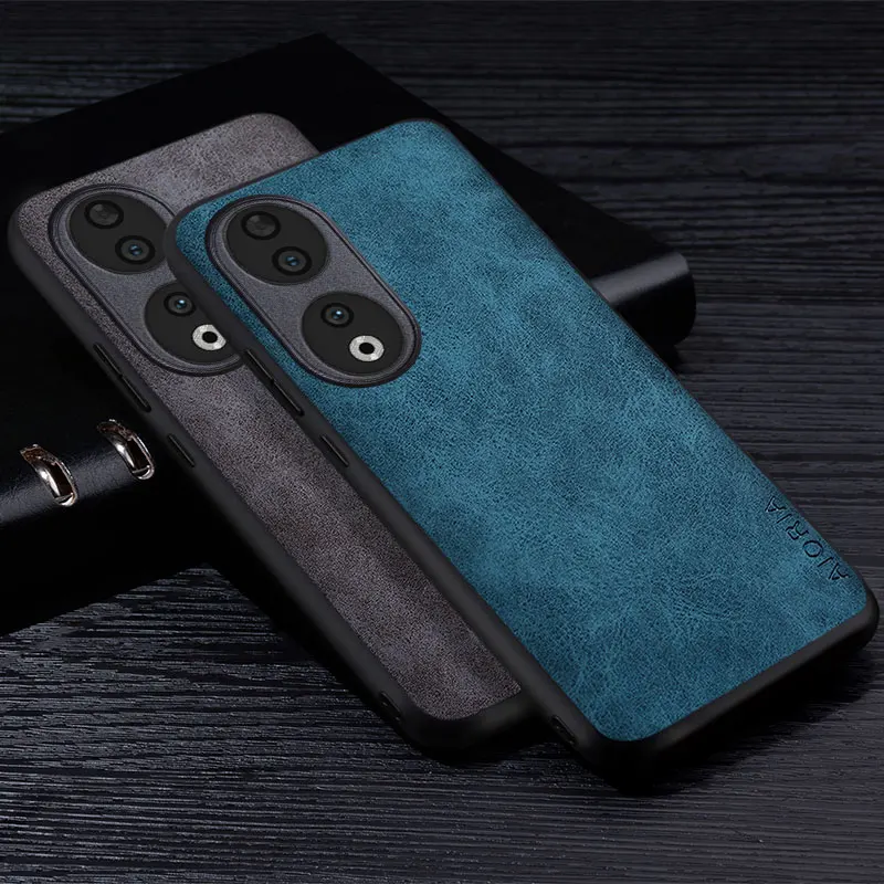 Wysokiej jakości etui na telefon ze skóry PU dla Honor 90 70 50 20 10 Pro Lite Odporna na zarysowania, jednokolorowa osłona ochronna