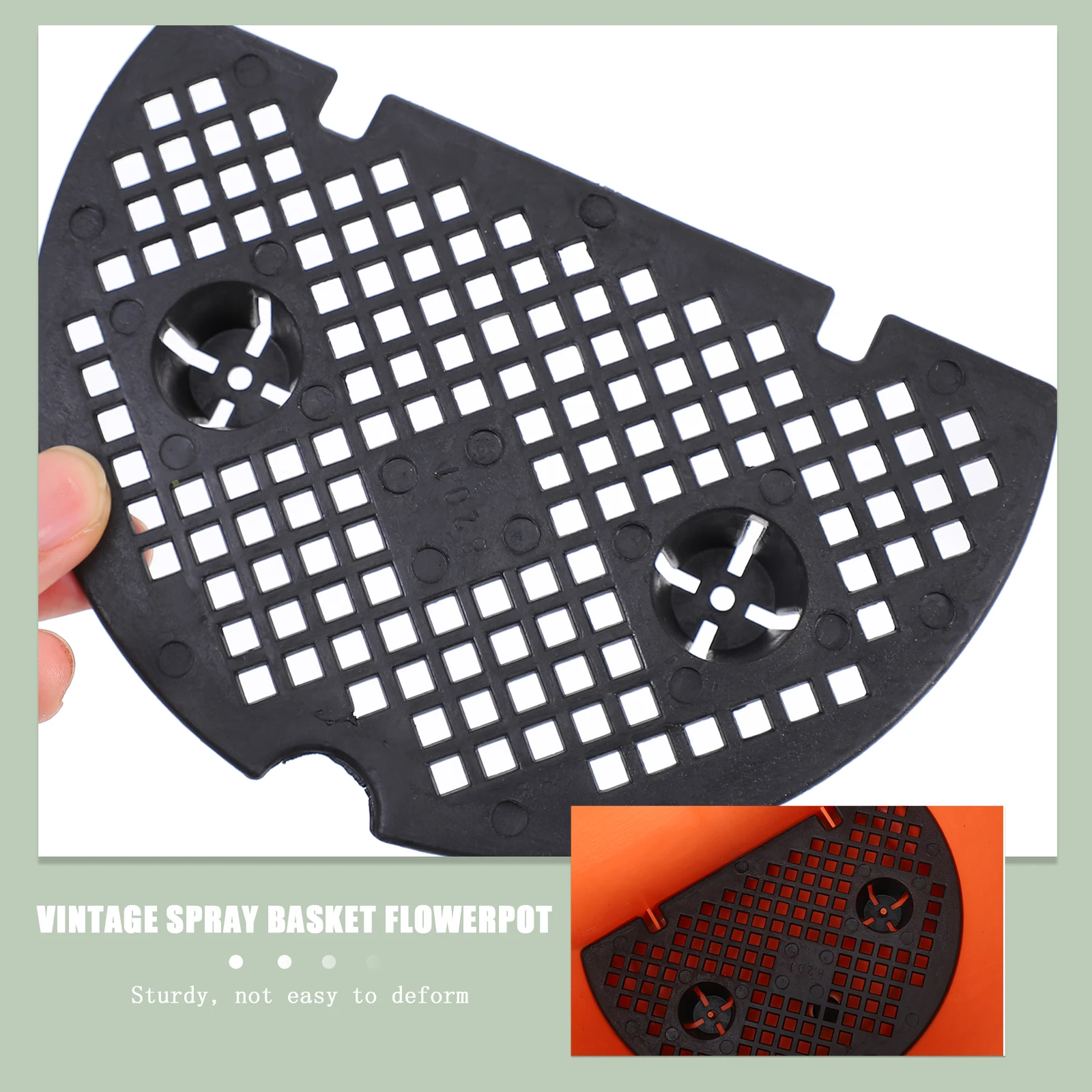 

1pc Retro Painted Hanging Flower Basket Durable Seaweed Planting Pot For Balcony Garden Yard Indoor Outdoor Succulent