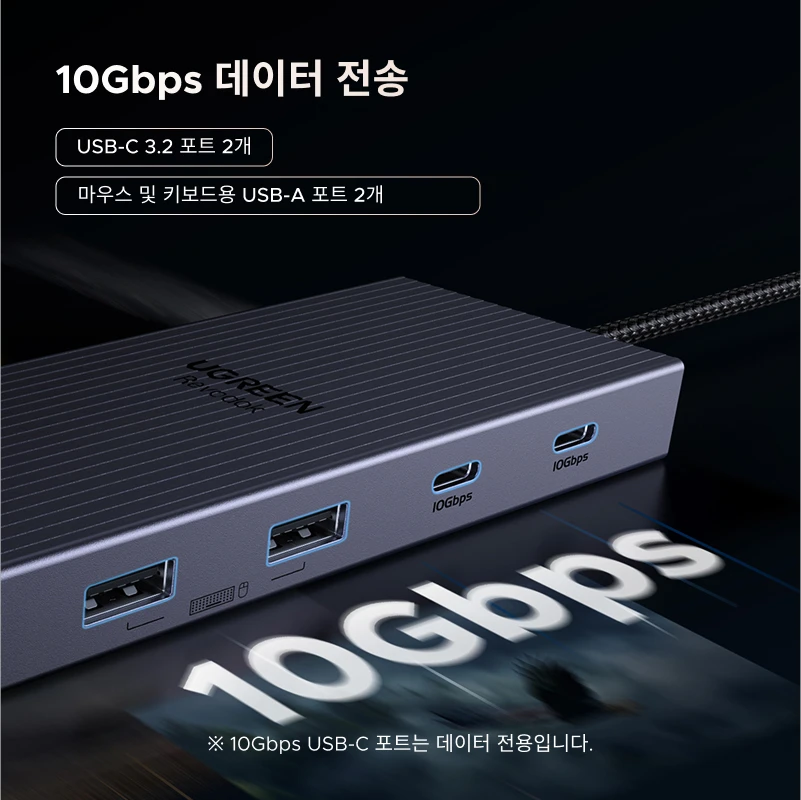 UGREEN USB 허브 4K120Hz DP 타입-C에서 4K60Hz로 변환 2xHDMI ... - 4