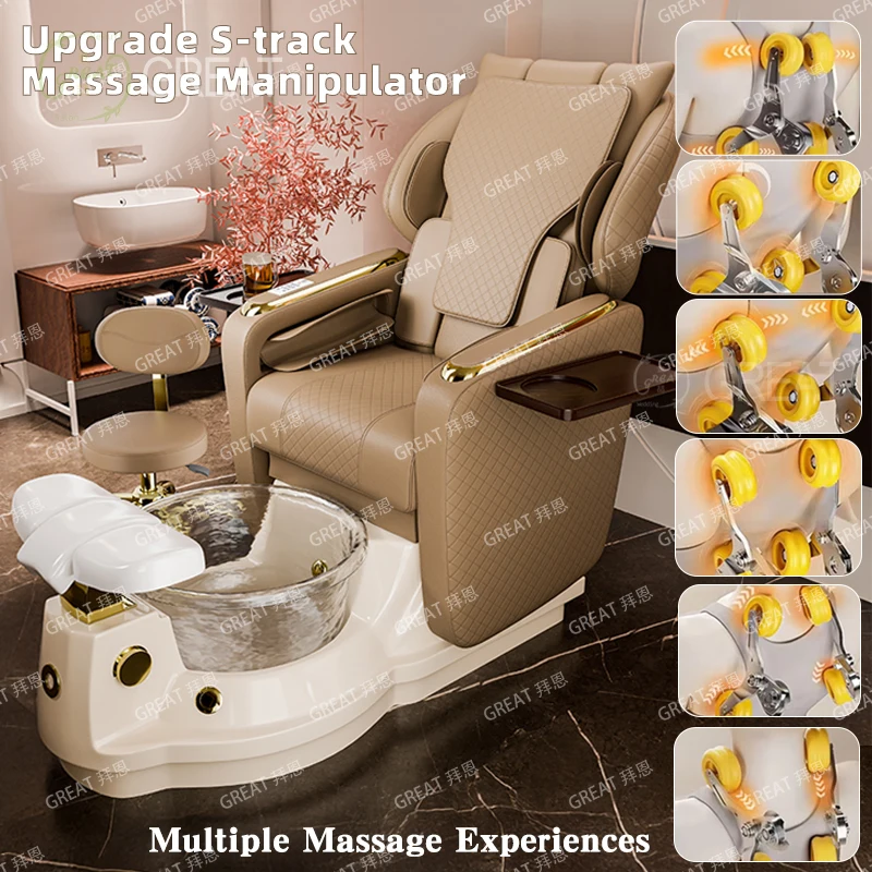 Modern Fashional And Luxurious Multifunction Nail Beauty Salon Pedicure Chair Professional Electric Foot Spa Massage Chair