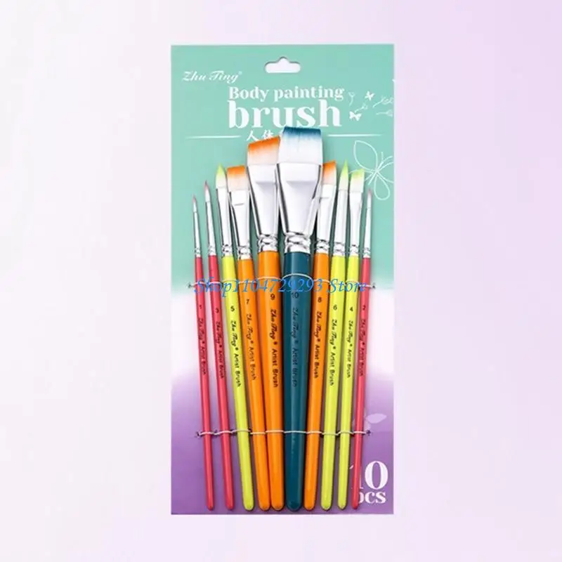 

Y2GD 10 Pcs Artist Paintbrushes Face Body Paint Brushes Set Acrylic Paint Brushes