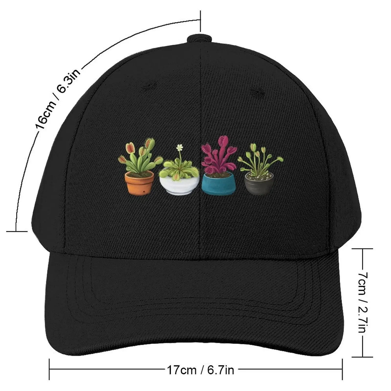 Venus Fly Trap House Plant Sticker Pack Baseball Cap Mountaineering foam party Hat Brand Man cap For Girls Men's