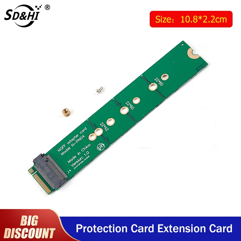 NVMe M.2 NGFF SSD Protection Card Extension Card 2230 2242 To 2260 2280 22110