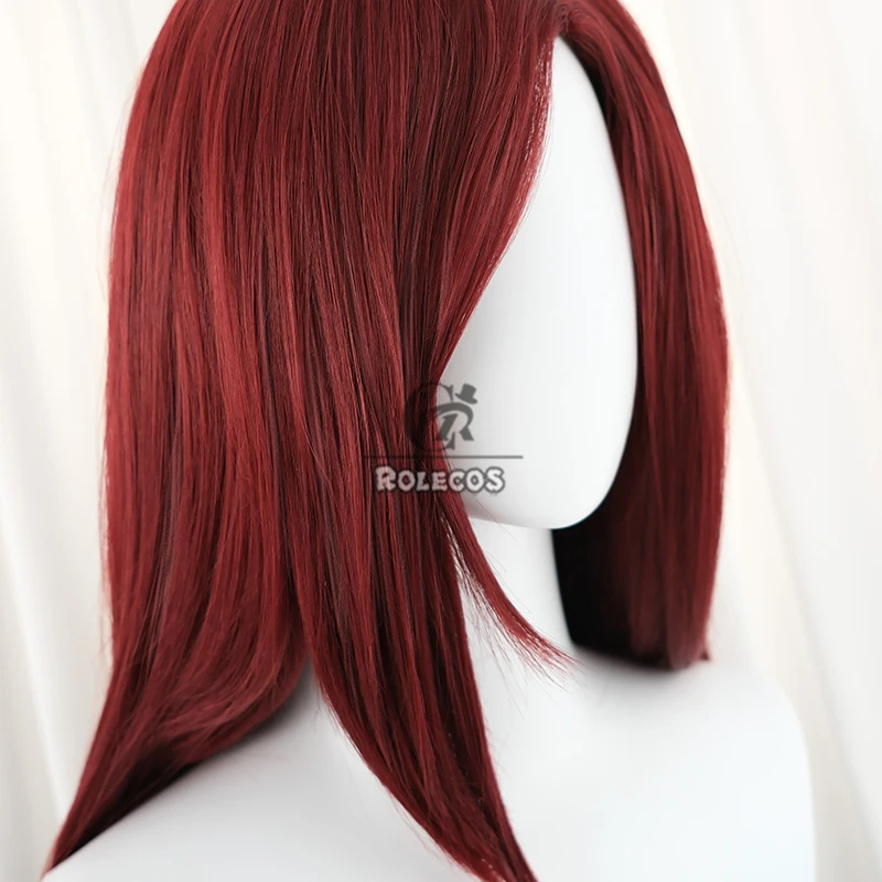 ROLECOS Synthetisch Haar Game LOL Black Rose Prestige Katarina Cosplay Pruiken Katarina 70 cm Lange Rechte Rode Party Cos Haar