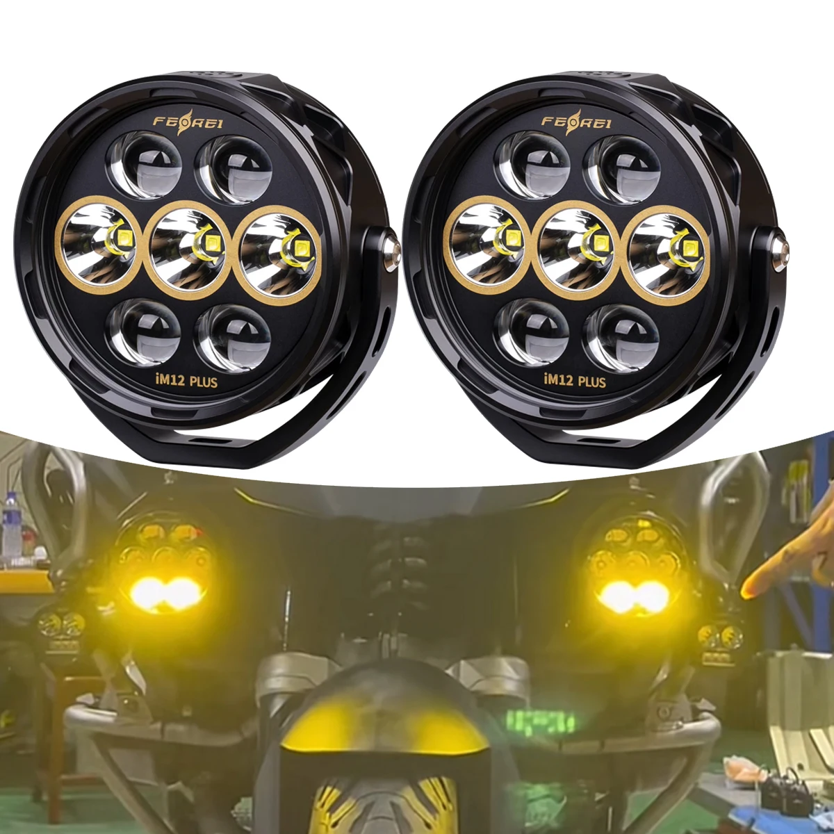 

Ferei IM12plus 120W 11800LUMENS Auxiliary Driving Lights Best Fog Light for KTM 1290 / bmw R1300gs Motorcycle Lighting Systems