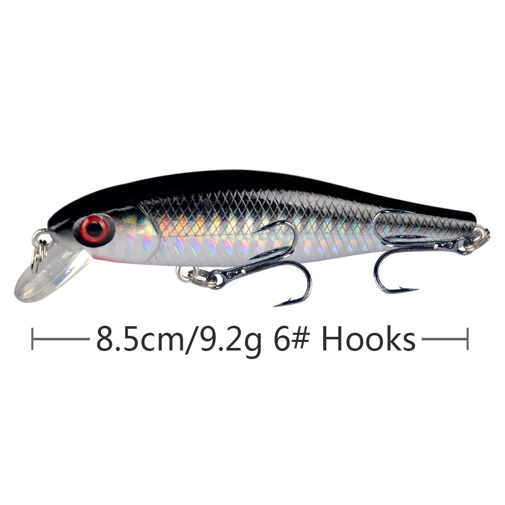 1/5 قطع اليابان الساخن نموذج غرق أسماك الصيد السحر 8.5cm9.2g Jerkbait باس بايك Carkbait Wobblers سويم الطعم المهنية #6