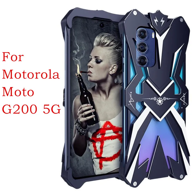 Premium aluminum alloy hollow heat dissipation Phone Case For Motorola Moto G200 5G Shockproof Back Cover For Motorola G200 5G