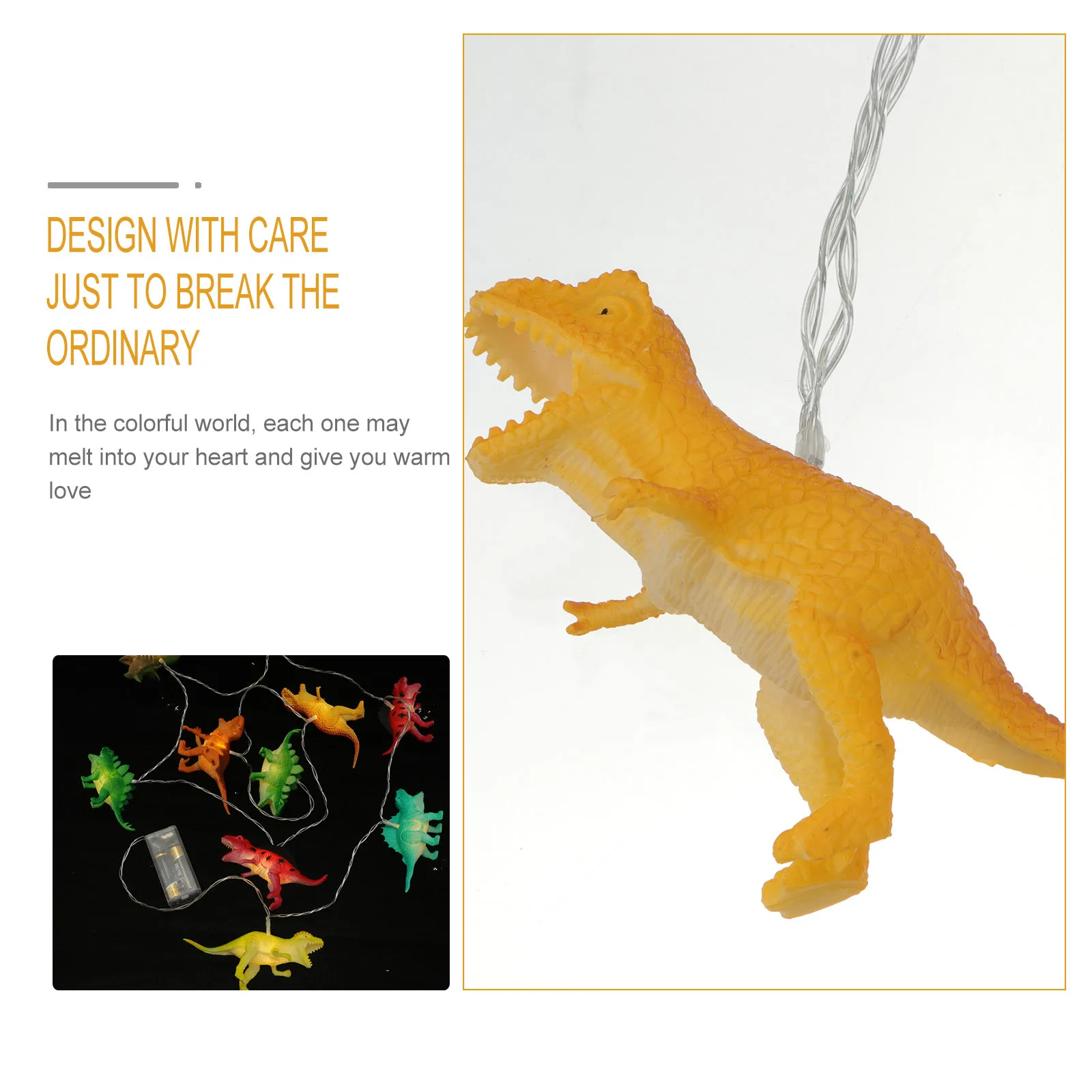 1 مجموعة ديناصور سلسلة أضواء Led تقليد الديناصورات ضوء لغرفة تعمل الإبداعية مصباح الطرف الديكور ليلة