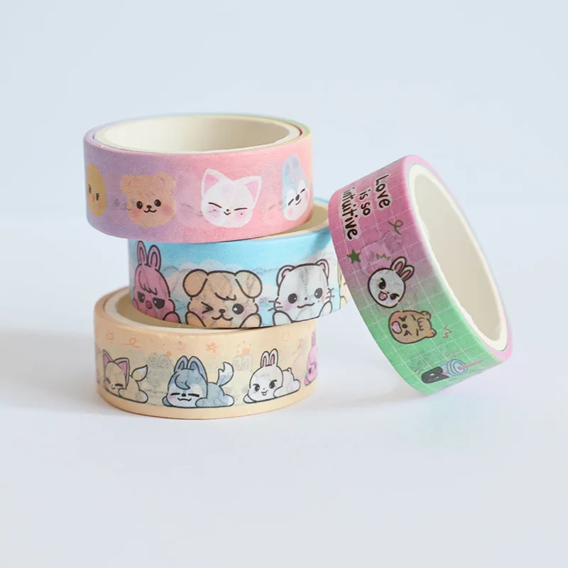 Stray Kids Animal Plastic and Paper Tape Skzoo Cute Animal Decorative Tape Booklet Children's Birthday Gifts