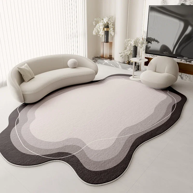 

Nordic Style Cloakroom Rug Irregular shape Plush Floor Mat Fluffy Soft Rugs for Bedroom Minimalist Living Room Decoration Carpet