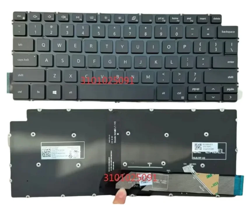 Teclado retroiluminado estadounidense para Dell Inspiron 5401 5402 5405 5406 5409 5490 5493 5498 P120G P130G 7490 7491 7400 7405 2n1 5390 5391 7390
