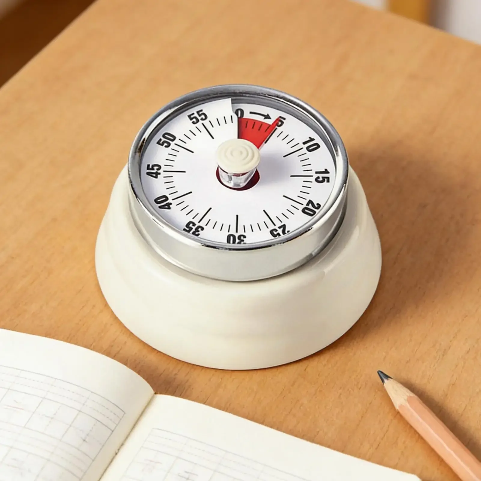 Mechanical Timer for Cooking 75dB Loud Visual Countdown 60 Minute Timer Manual for Home School Office Classroom Studying Working