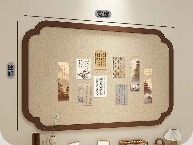 قطعة واحدة من لوحة عرض الصور على الطراز الوطني، إطار صور جداري، لوح خشبي ناعم، لوحة خلفية جدارية إبداعية للصور