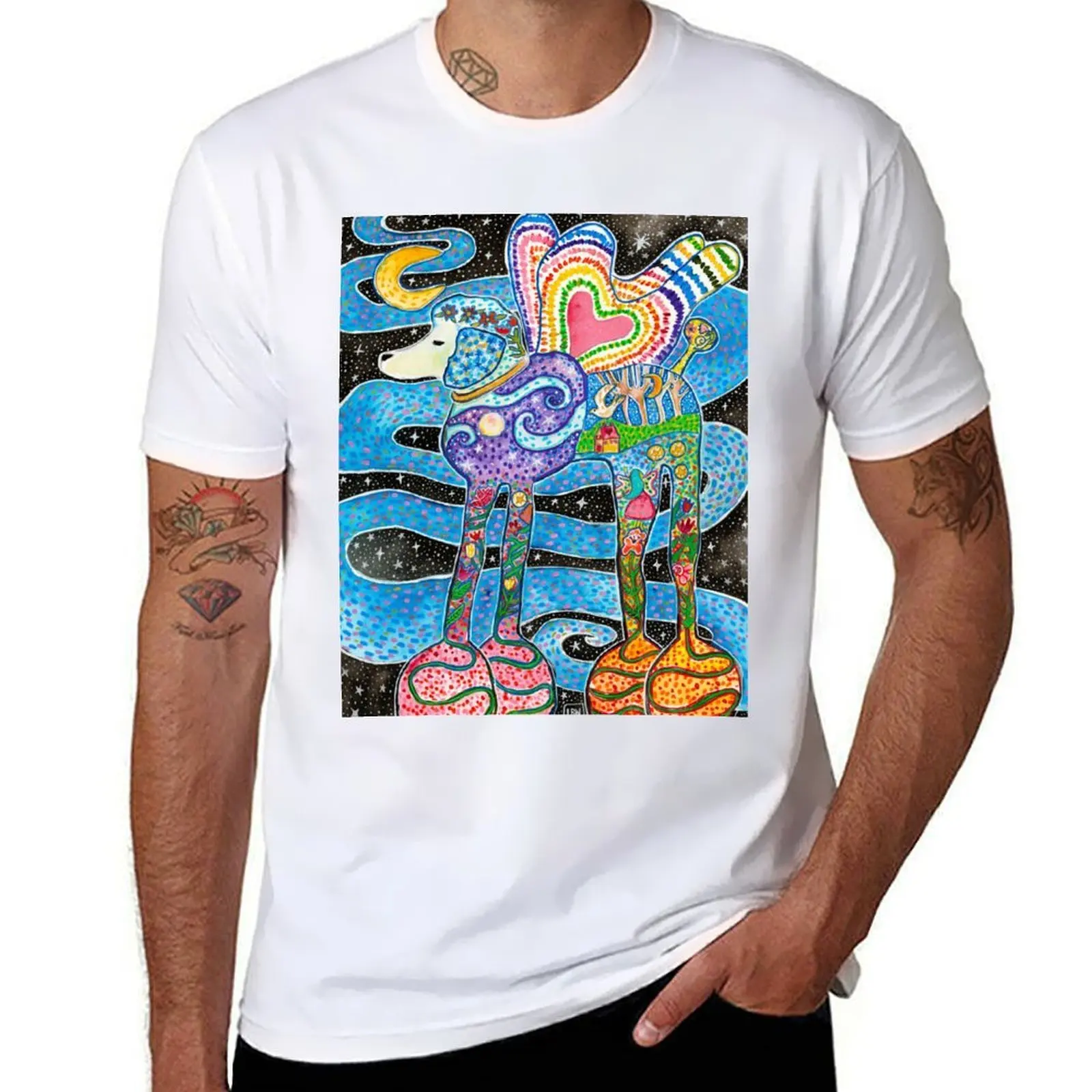 

Poodle Fairy Dreamscape T-Shirt printed t shirts for man cotton t shirts high quality T-Shirt
