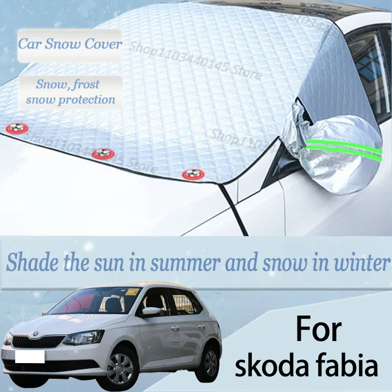 

For skoda fabia car Snow Windscreen, Snow, Frost, Dust and UV Visor, Winter car clothing, thick magnetic