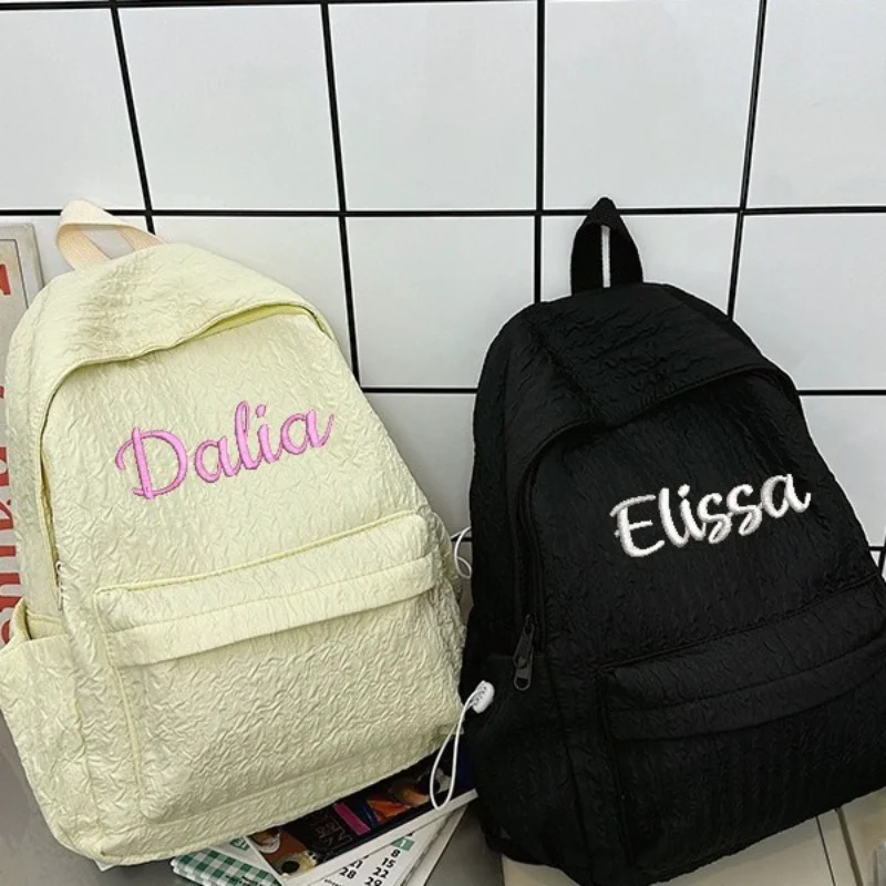 Personalized Embroidered Name Kids Backpack Custom Cute School Bag Perfect Birthday Gift Durable Back to School Bag Daily Campus