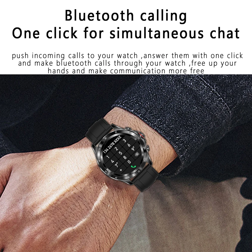GFORDT-reloj inteligente para hombre, pulsera con Bluetooth, respuesta a llamadas, resistente al agua IP68, termómetro, rastreador deportivo, 20223