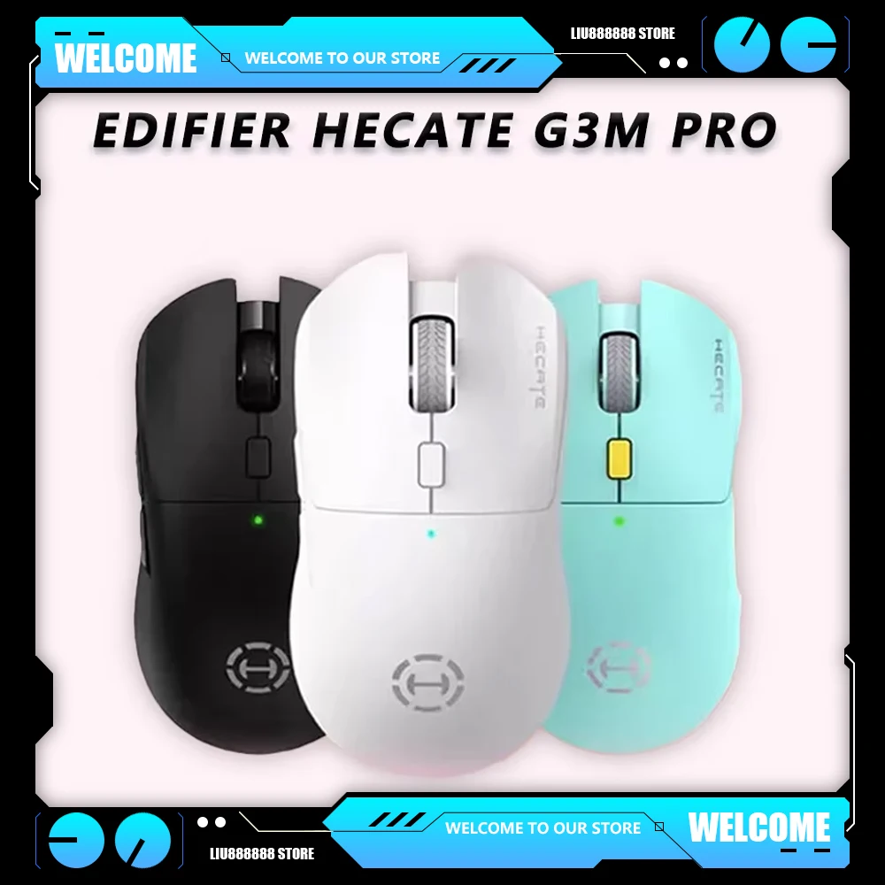 

Мышь Edifier Hecate G3m Pro PAW3395, трехрежимная эргономичная игровая мышь по индивидуальному заказу, легкая беспроводная Bluetooth-аксессуары для ПК