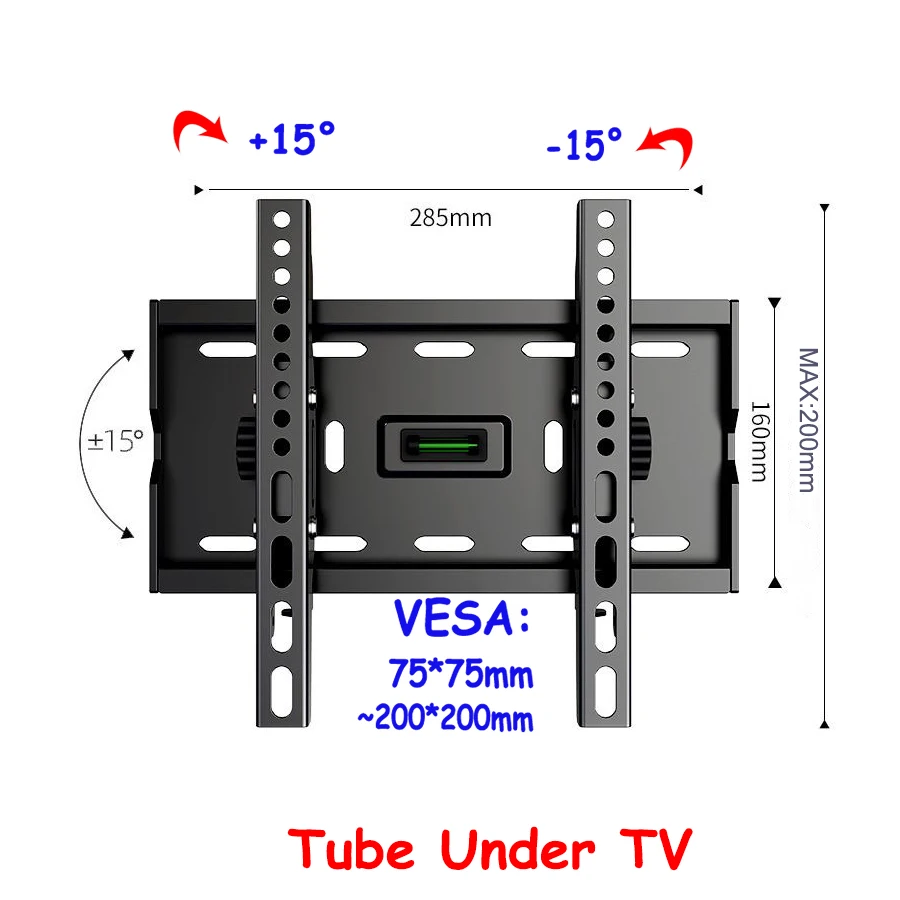 

Настенный кронштейн для телевизора с наклоном под телевизионную трубку для ЖК-дисплея 14-32 дюймов, необычный Кронштейн для телевизора, поддержка телевизора, максимальная нагрузка 35 кг VESA 200x200 мм