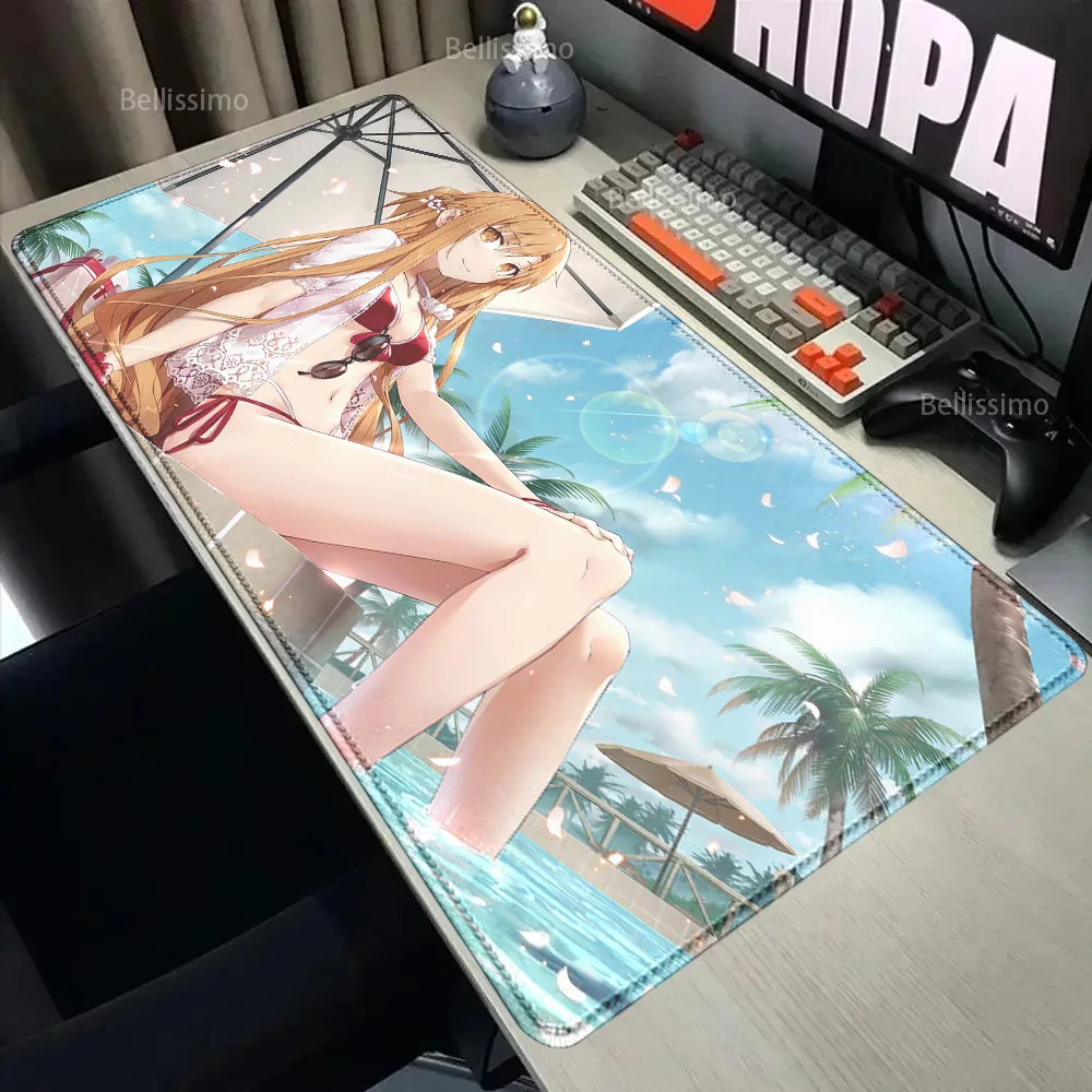 Anime Sword Art Online Yuuki Asuna Mouse Pad Gaming XL Large New HD teclado Mousepad XXL MousePad Rubber Carpet Non-Slip MicePad