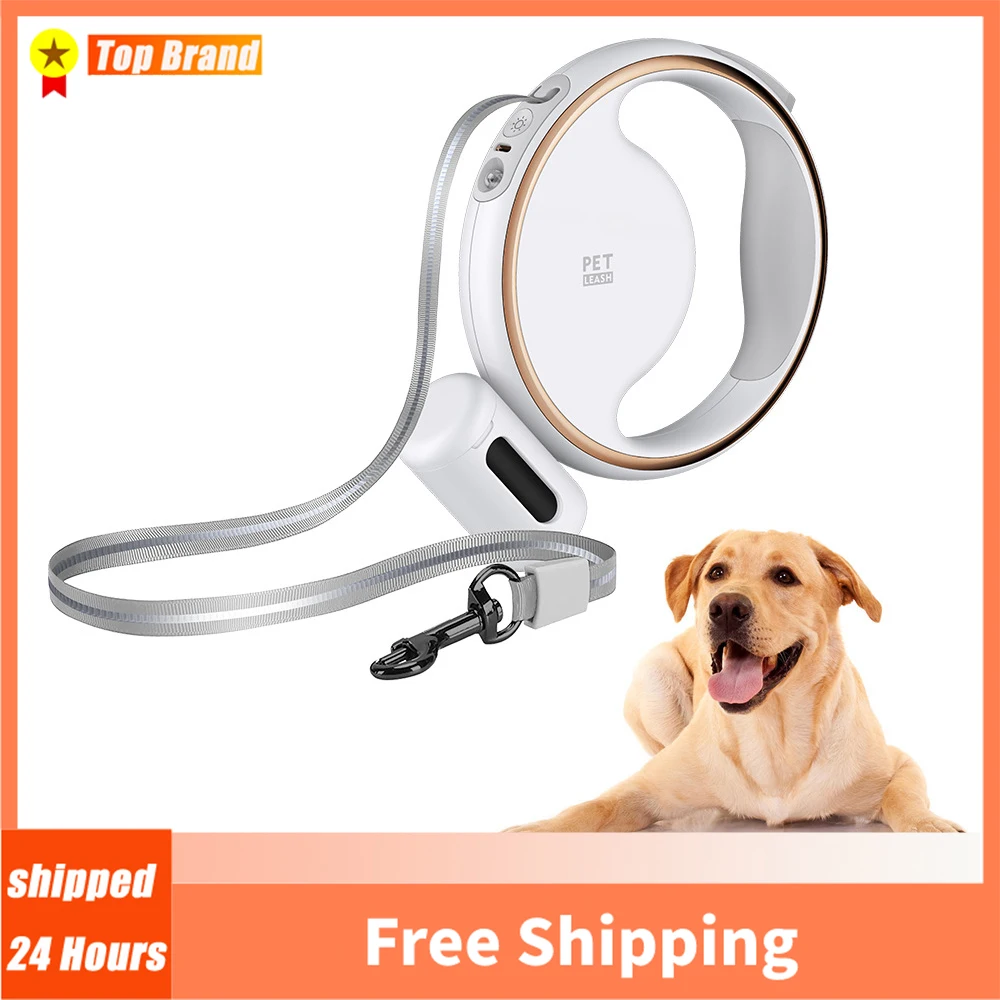 3 Meters Automatic Retractable Pet Leash Led Light Portable Dog Leash Anti Slip Handle Reflective Strip Dog Leash Pet Supplies