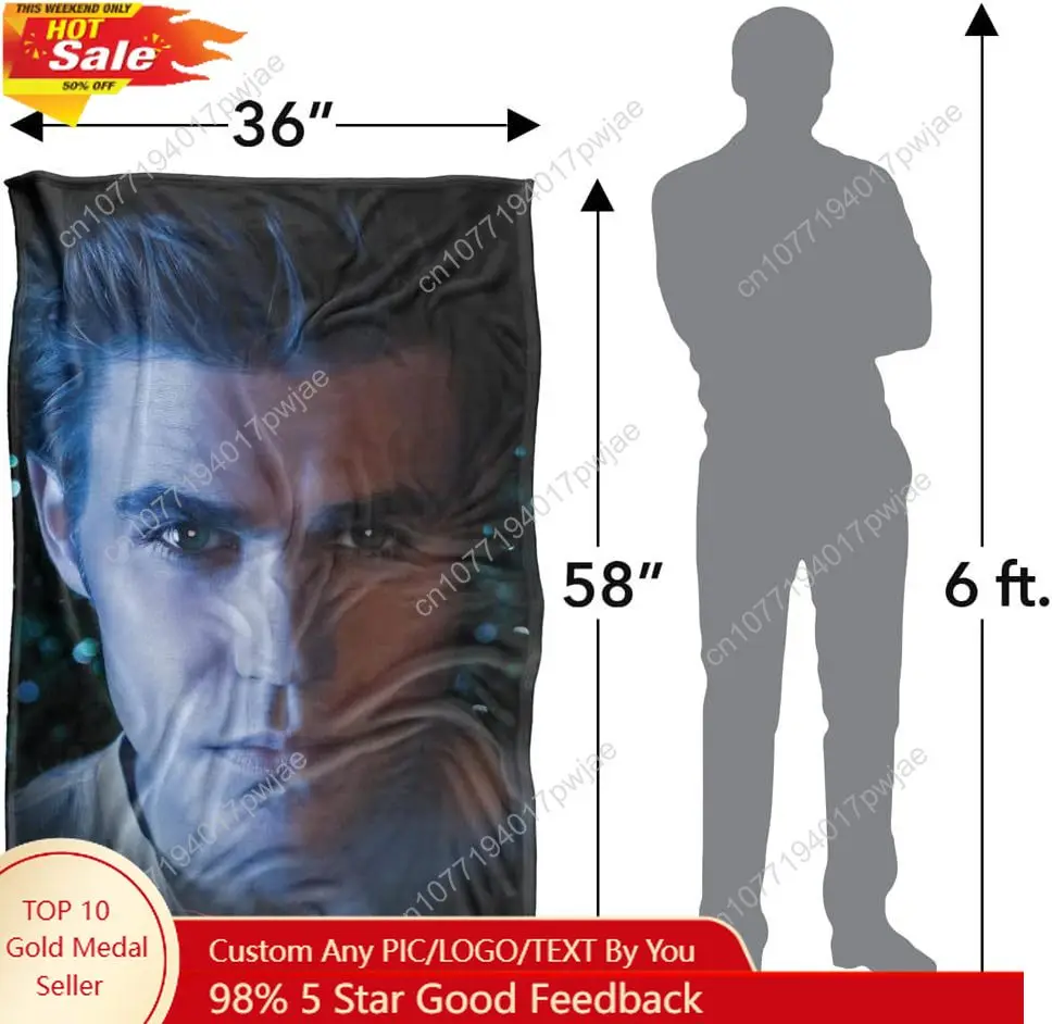

Vampire Diaries Stefan Eyes Silky Touch Super Soft Throw Custom blankets