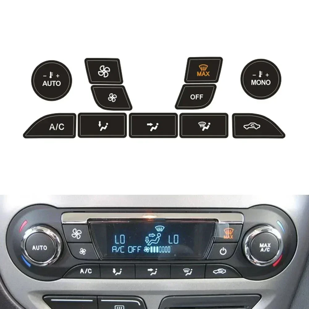 Carhome Car AC Control Switch Button Repair Stickers For Ford Focus 1999-2005 A/C Button Repair Kit  Car Decoration N