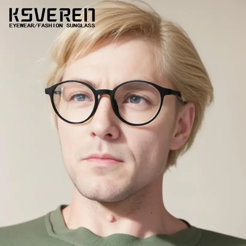 Round Photochromic Reading Glasses Anti Blue Light Man Woman Presbyopic Glassessingle Focus Presbyopic Prescription Glasses