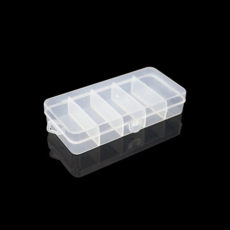 

1PC Single-layer Five-cell Rectangular Plastic Box Transparent Storage Box Bead Jewelry Container Jewelry Storage