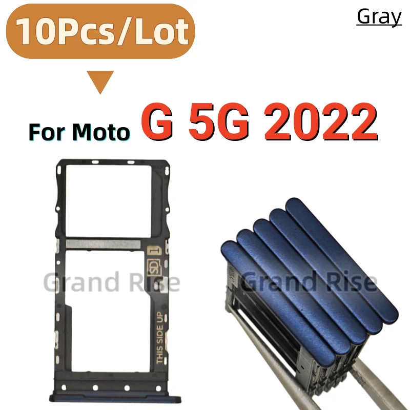 10Pcs，New SIM Card Tray Slot Chip drawer Holder Adapter Accessories For Moto G 5G Moto G 2022 2023 2025 5G Mix Color