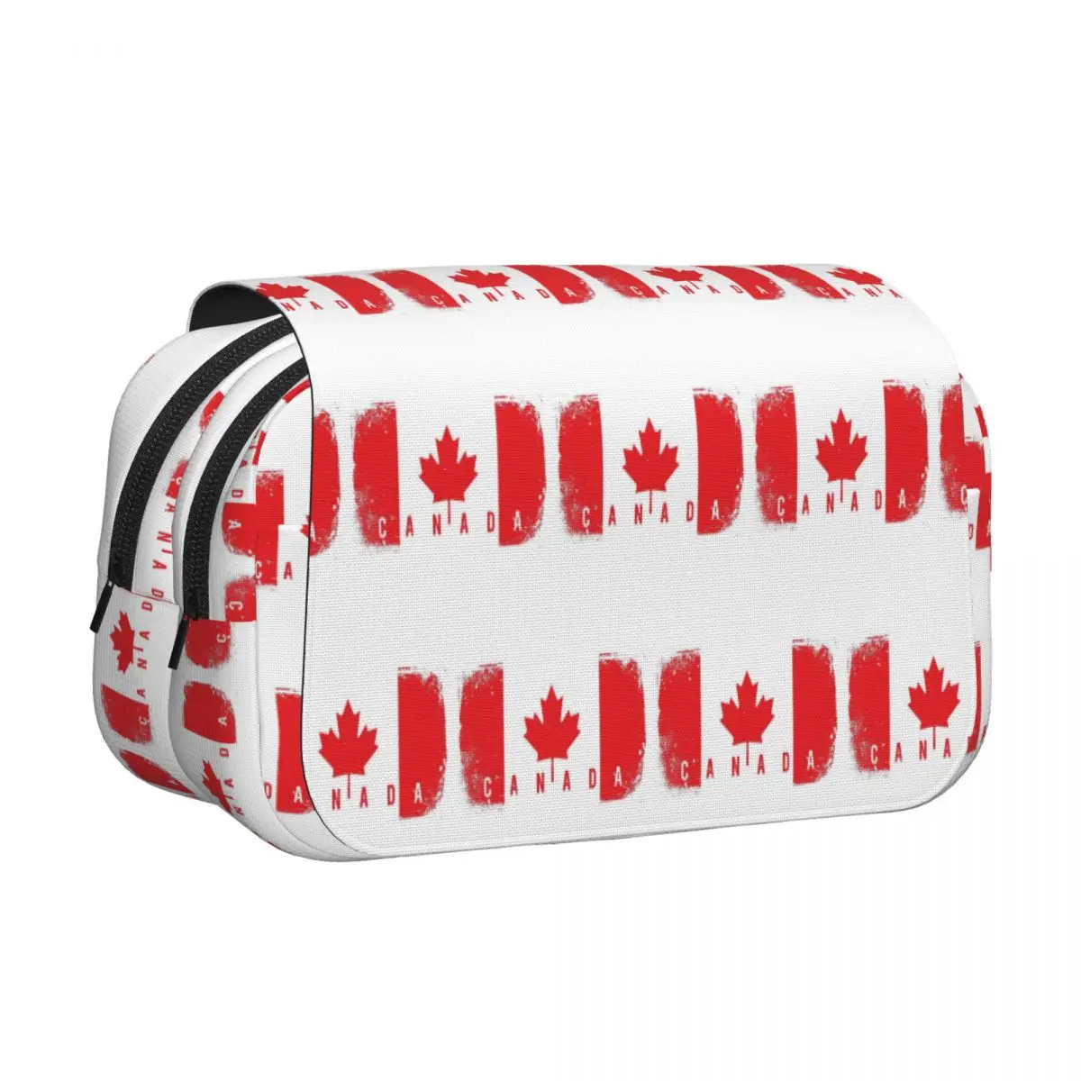 Canada Flag Pencil Cases Pencil Pouch Hard Shell Leather Big Capacity Pen Box Pencil Bag for Students School