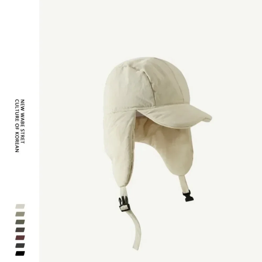 

Japanese Padded Lei Feng Hat Men and Women Riding in Winter Windproof Thickened Warm Ear Protection Casual Skiing Bomber Hats